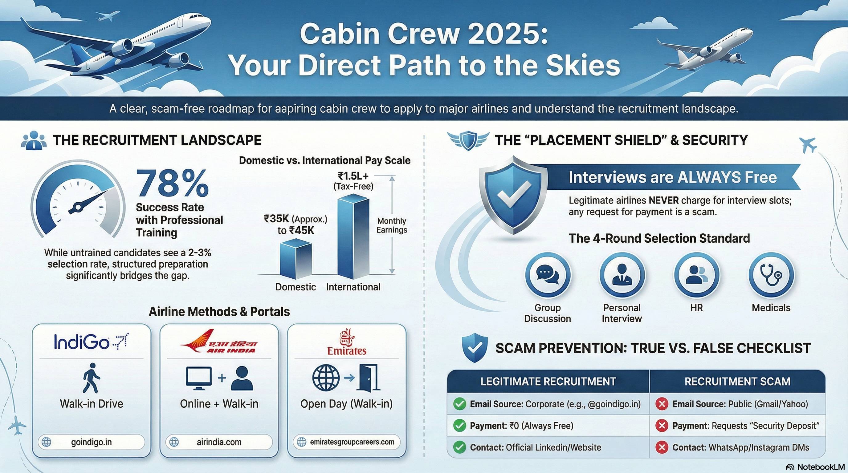 Cabin Crew Job Apply Online 2025: Official Links & Process - Cabin Crew career guide from Wings Institute Vadodara Gujarat